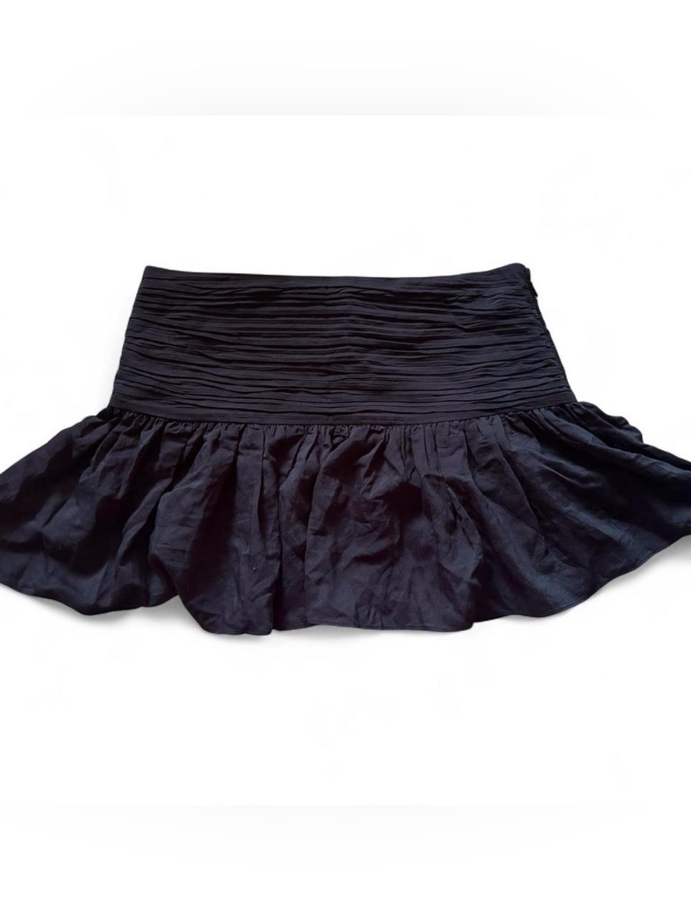 H&M Black Ruffled Mini Skirt